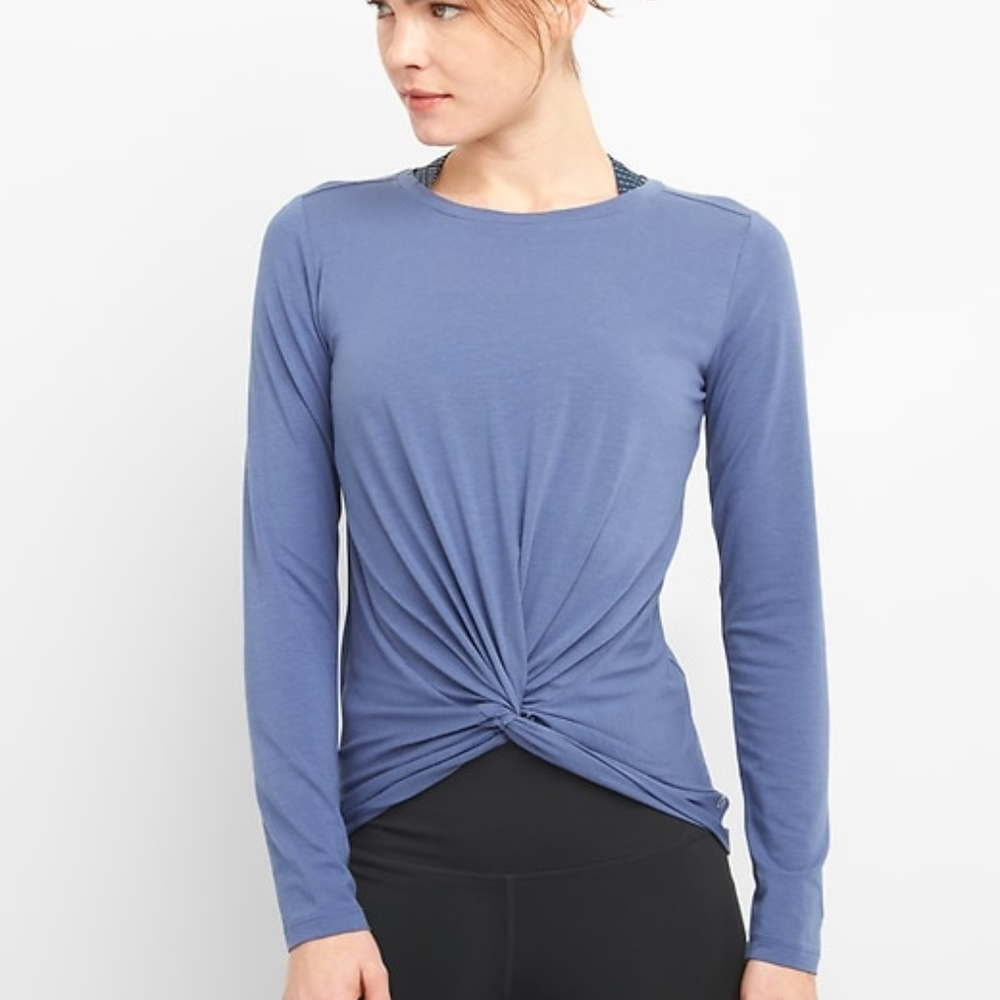 GapFit Purple Twist Front Long Sleeve Top. Size XX